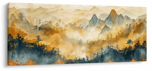 Slika - Planine, akvarel (120x50 cm)