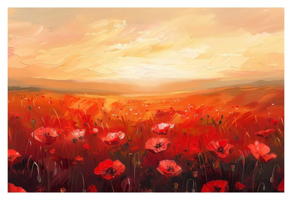 Slika - Polje makova (90x60 cm)
