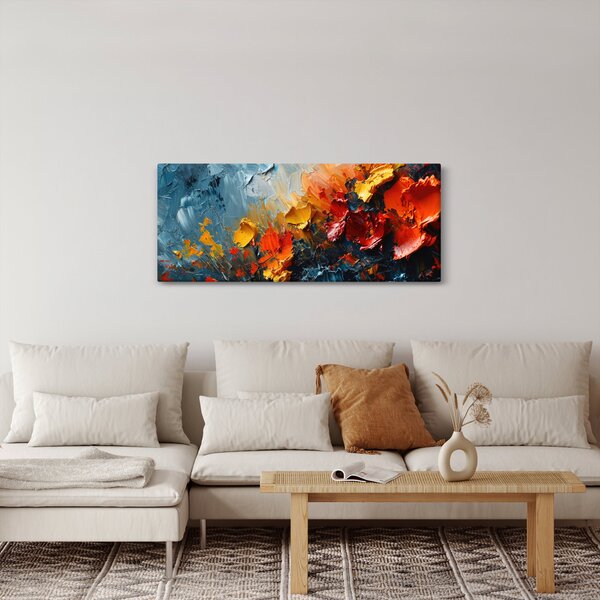 Slika - Apstraktna slika cvijeća III. (120x50 cm)