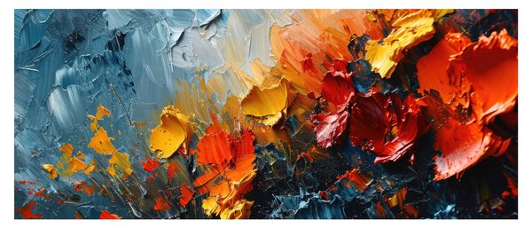 Slika - Apstraktna slika cvijeća III. (120x50 cm)