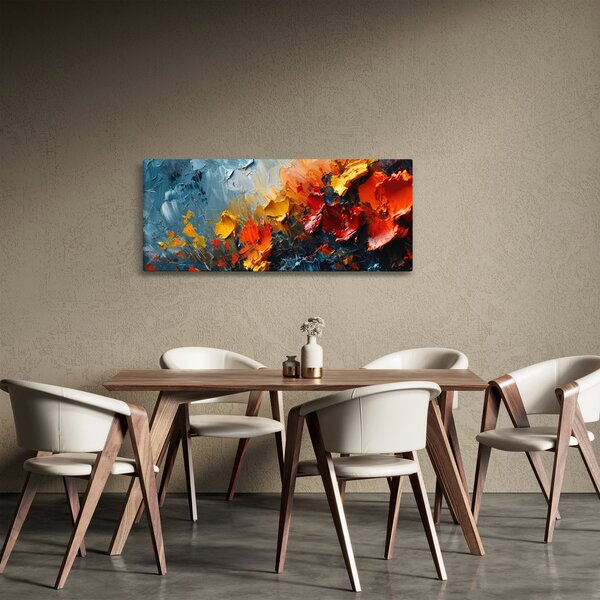 Slika - Apstraktna slika cvijeća III. (120x50 cm)