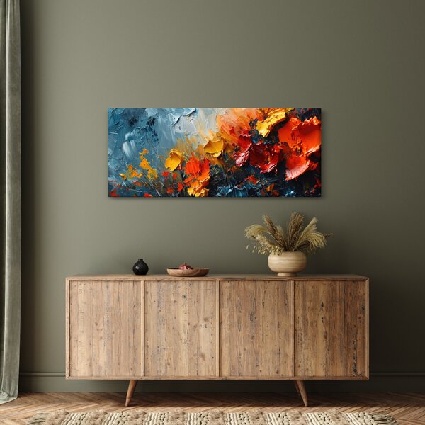 Slika - Apstraktna slika cvijeća III. (120x50 cm)
