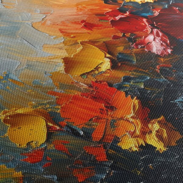 Slika - Apstraktna slika cvijeća III. (90x60 cm)