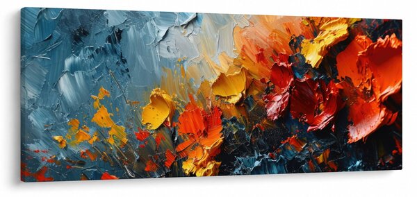 Slika - Apstraktna slika cvijeća III. (120x50 cm)