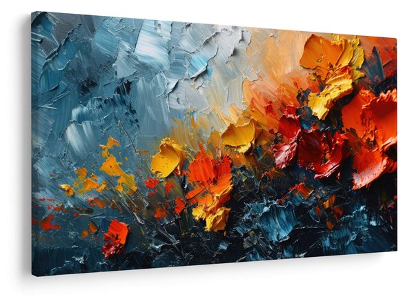 Slika - Apstraktna slika cvijeća III. (90x60 cm)