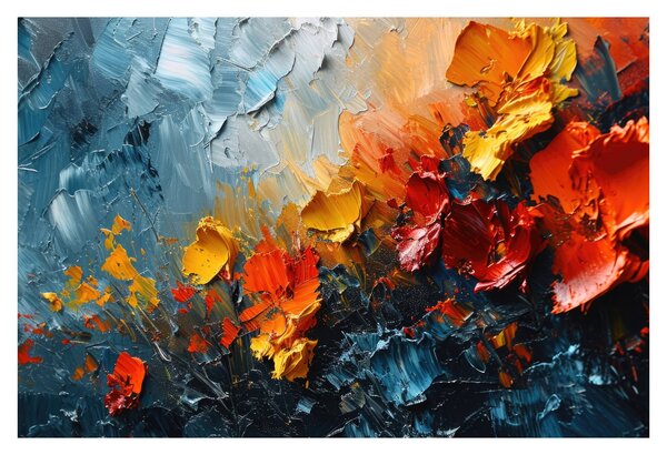Slika - Apstraktna slika cvijeća III. (90x60 cm)
