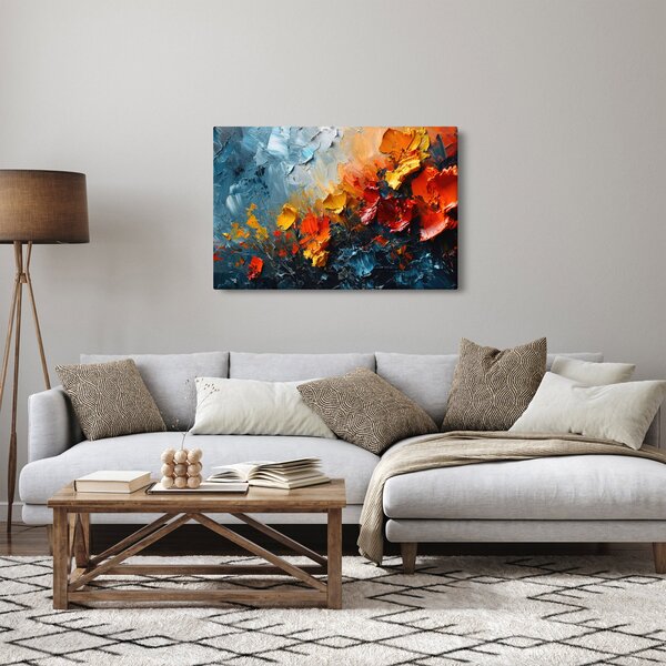 Slika - Apstraktna slika cvijeća III. (90x60 cm)