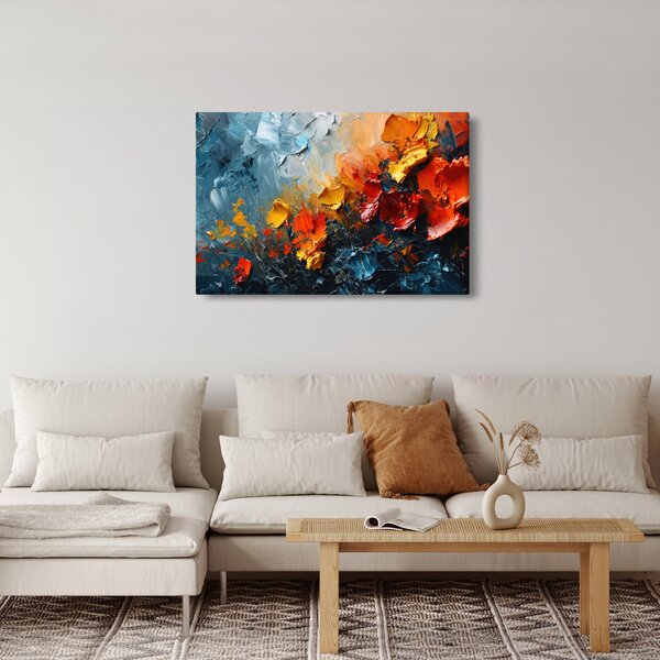 Slika - Apstraktna slika cvijeća III. (90x60 cm)