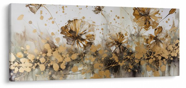 Slika - Apstraktna cvjetna slika (120x50 cm)