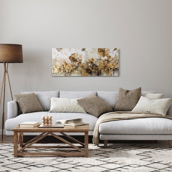 Slika - Apstraktna cvjetna slika (120x50 cm)