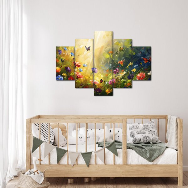Slika - Proljetna cvjetna livada, slika (150x105 cm)