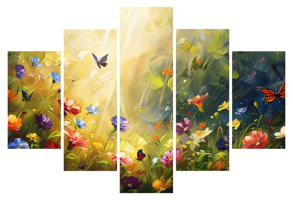 Slika - Proljetna cvjetna livada, slika (150x105 cm)