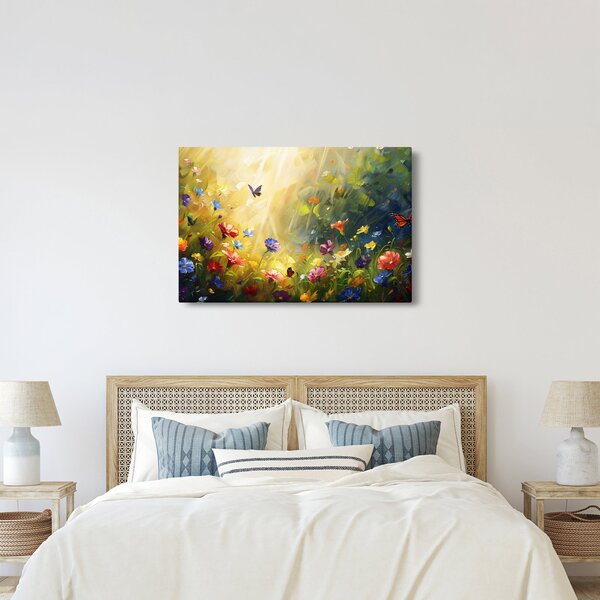 Slika - Proljetna cvjetna livada, slika (90x60 cm)