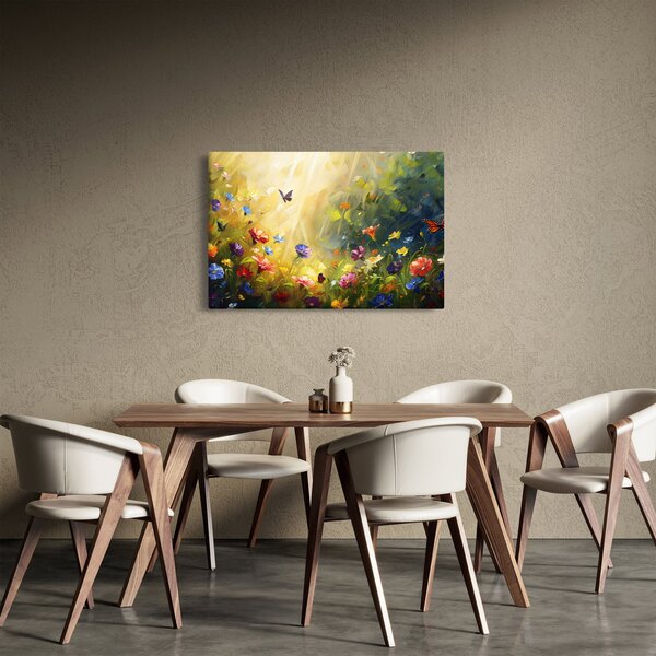 Slika - Proljetna cvjetna livada, slika (90x60 cm)