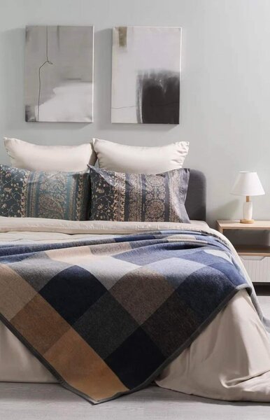 Deka Cotton Blue Woven 150x200