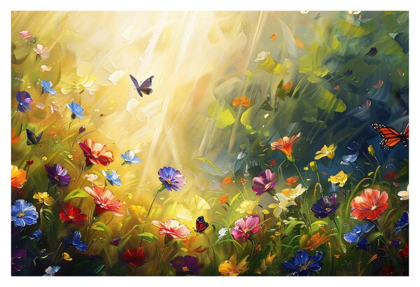 Slika - Proljetna cvjetna livada, slika (90x60 cm)