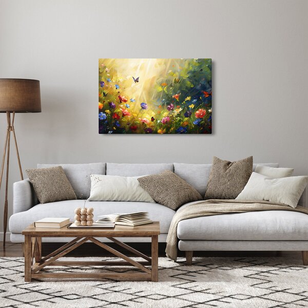 Slika - Proljetna cvjetna livada, slika (90x60 cm)
