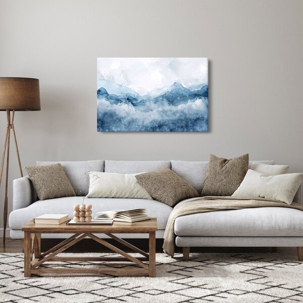 Slika - Oblaci i valovi, akvarel (90x60 cm)
