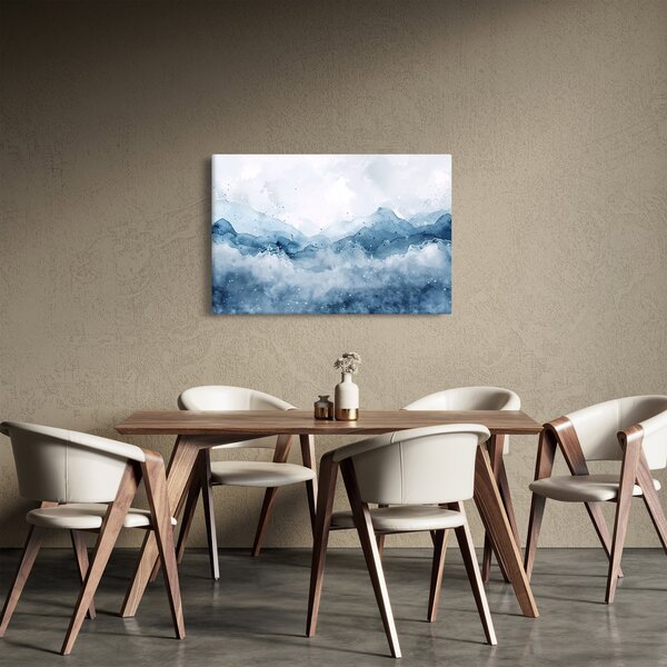 Slika - Oblaci i valovi, akvarel (90x60 cm)