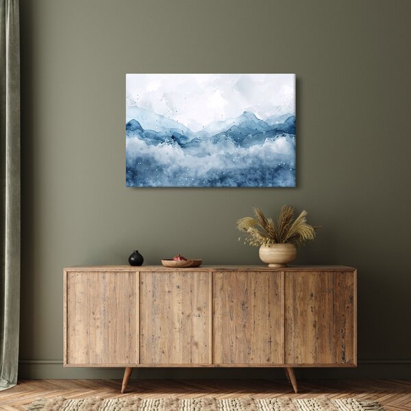 Slika - Oblaci i valovi, akvarel (90x60 cm)