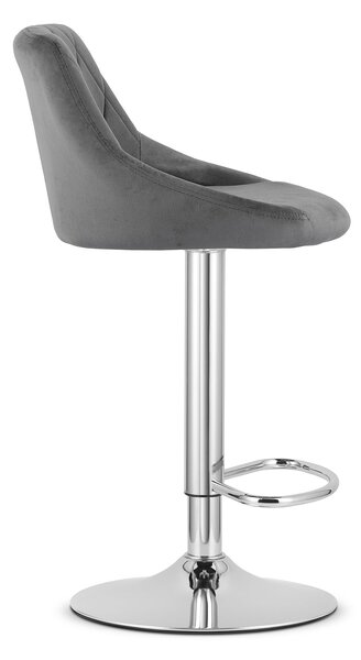 Siva barska stolica KAST VELVET