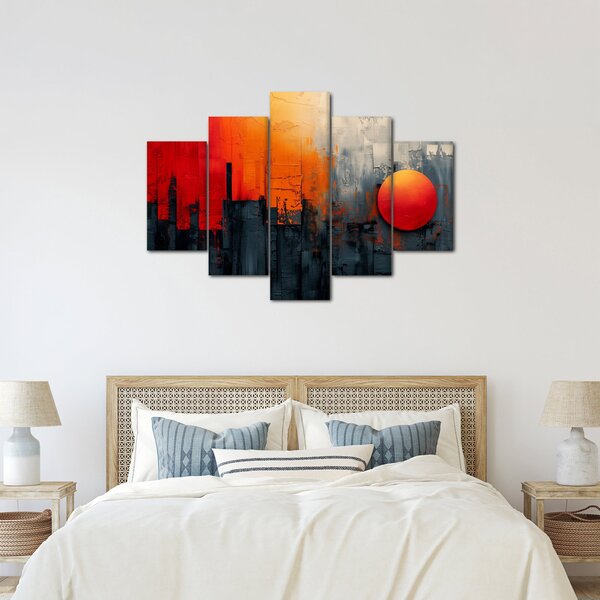Slika - Apstraktna slika grada (150x105 cm)