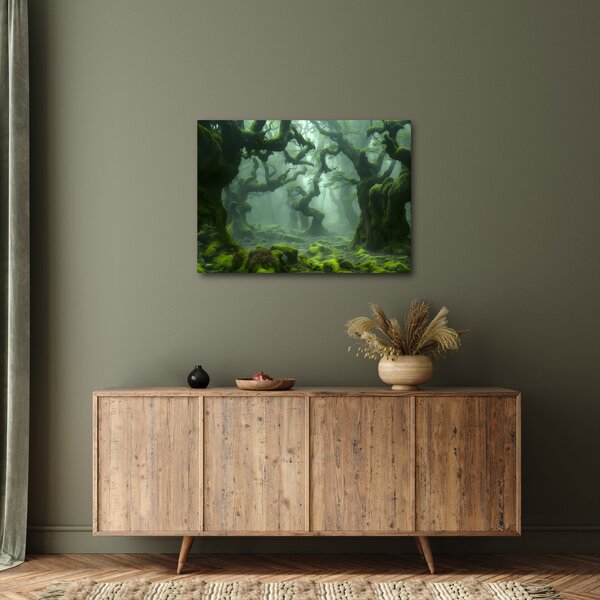 Slika - Šuma obrasla mahovinom (70x50 cm)