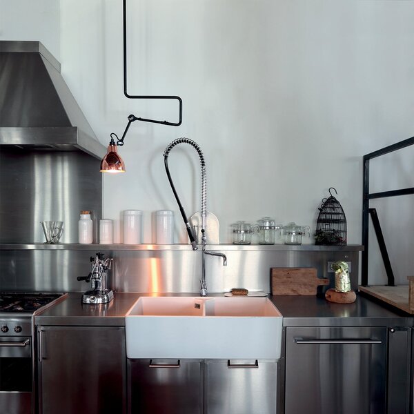 Lampe Gras 312 stropna svjetiljka, crna/crna/bakar – DCW