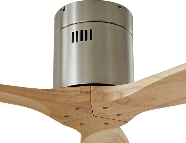 Vindur stropni ventilator Ø 132 cm nikl DC tihi - Lucande Lucande, Vindur, Drvo, Dnevna soba, Drvo, Moderan