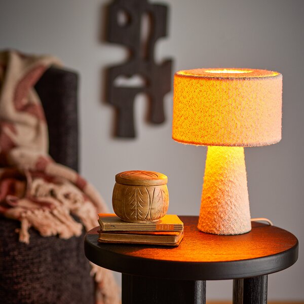 Stolne Lampa Bloomingville, Emmie, Bijela, Dnevna soba, Tkanina / tekstil, Moderan
