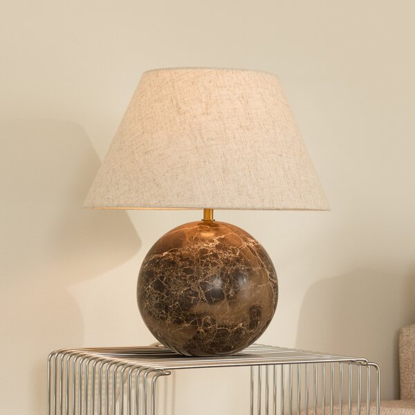 Stolne Lampa Globen Lighting, Smeđa / hrđa, Dnevna soba, Tkanina / tekstil, Dizajn
