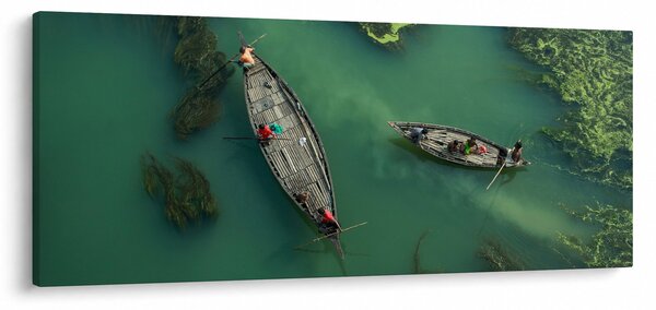 Slika - Ribari na rijeci (120x50 cm)