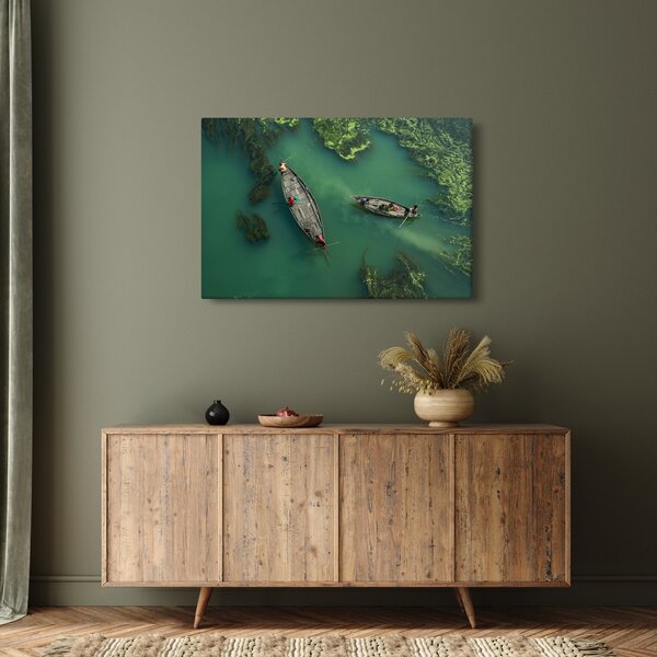 Slika - Ribari na rijeci (90x60 cm)
