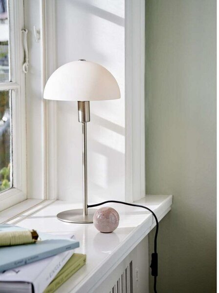 Ellen 20 Stolna lampa Opal/Brushed Steel - Nordlux