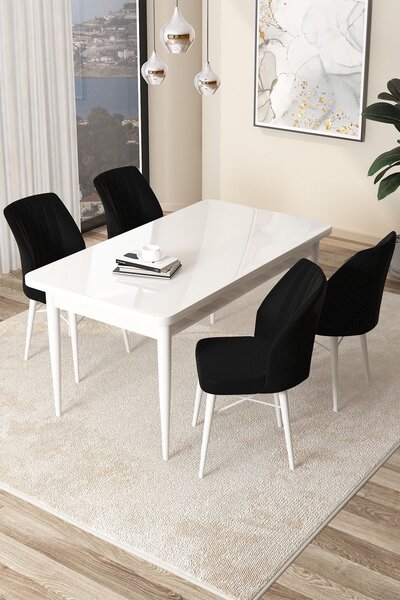 Zondo.hr Blagovaonski set Arpo (bijela + crna) (za 4 osobe). Akcija -30%. 1144481