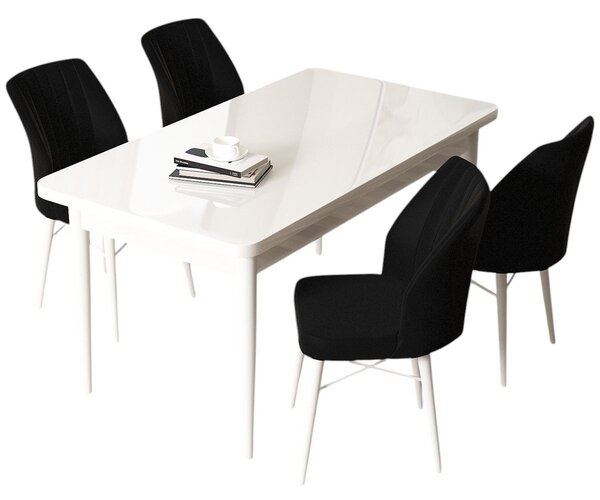 Zondo.hr Blagovaonski set Arpo (bijela + crna) (za 4 osobe). Akcija -30%. 1144481