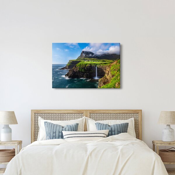 Slika - Vodopad Múlafossur (90x60 cm)
