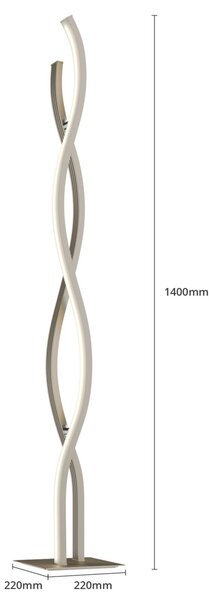 Podne Lampa Lucande, Mairia, prigušiv, Metalik, Dnevna soba, Metal, Moderan