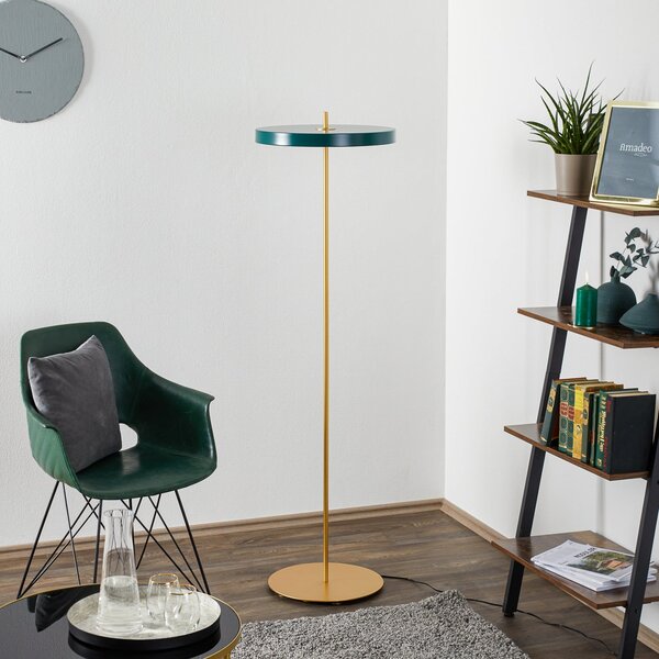 Podne Lampa UMAGE, Asteria Floor, prigušiv, Zelena, Dnevna soba, Metal, Dizajn