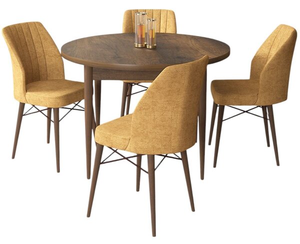 Zondo.hr Blagovaonski set Roxie (barokni orah + cappuccino) (za 4 osobe). Akcija -31%. 1144562