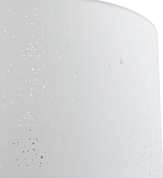 Podne Lampa Lindby, Jaileen, Bijela, Dnevna soba, Tkanina / tekstil, Moderan
