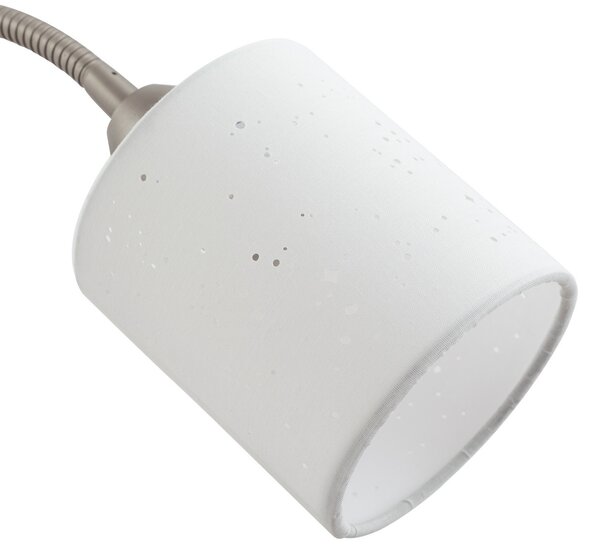 Podne Lampa Lindby, Jaileen, Bijela, Dnevna soba, Tkanina / tekstil, Moderan