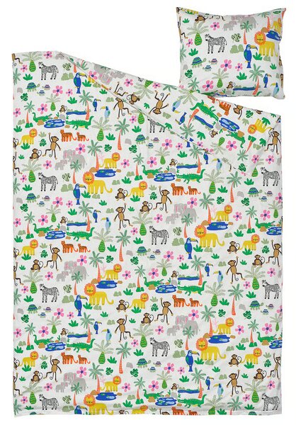 Dječja pamučna posteljina JUNGLE DREAM TALES šarena, 100% pamuk Dimenzije posteljine: 70 x 80 cm | 140 x 200 cm