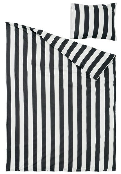Pamučna posteljina MONOLINE crno-bijela Dimenzije posteljine: 70 x 80 cm | 140 x 200 cm