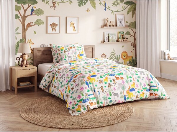 Dječja pamučna posteljina JUNGLE DREAM TALES šarena, 100% pamuk Dimenzije posteljine: 70 x 80 cm | 140 x 200 cm