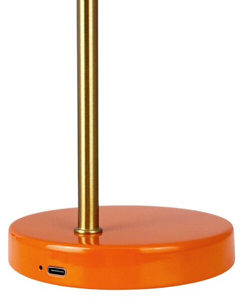 Stolne Lampa Dyberg Larsen, Ocean Mini, prigušiv, Naranča, Dnevna soba, Metal, Skandinavski