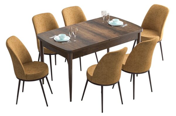 Zondo.hr Blagovaonski set Hana (crni mramor + cappuccino) (za 6 osoba). Akcija -31%. 1144637