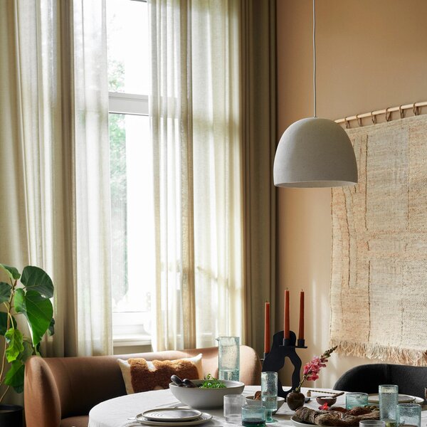 Viseće Svjetiljka ferm LIVING, Speckle, prigušiv, Bijela, Dnevna soba, Keramika, Dizajn