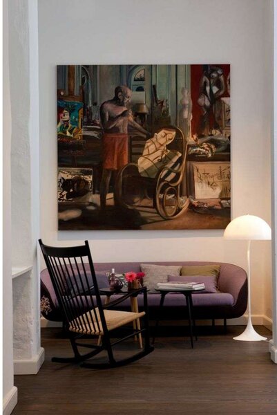 Podne Lampa Louis Poulsen, Panthella, Bijela, Dnevna soba, Plastika, Dizajn