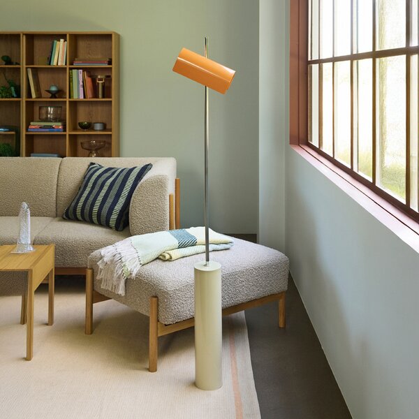 Podne Lampa Hübsch, Reflector, prigušiv, Naranča, Dnevna soba, Metal, Skandinavski